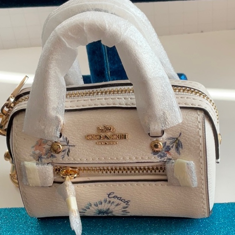 Coach New Cream Mini Bag with Gold Tone Hardware